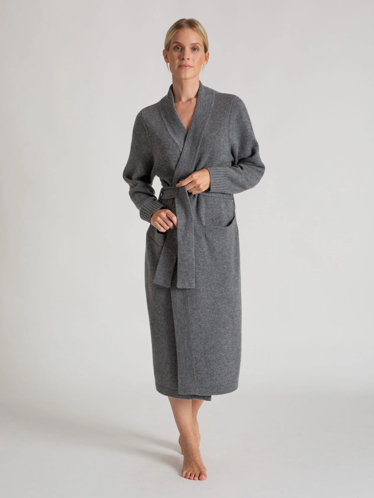 Cashmere robe "Premium" - Dark grey