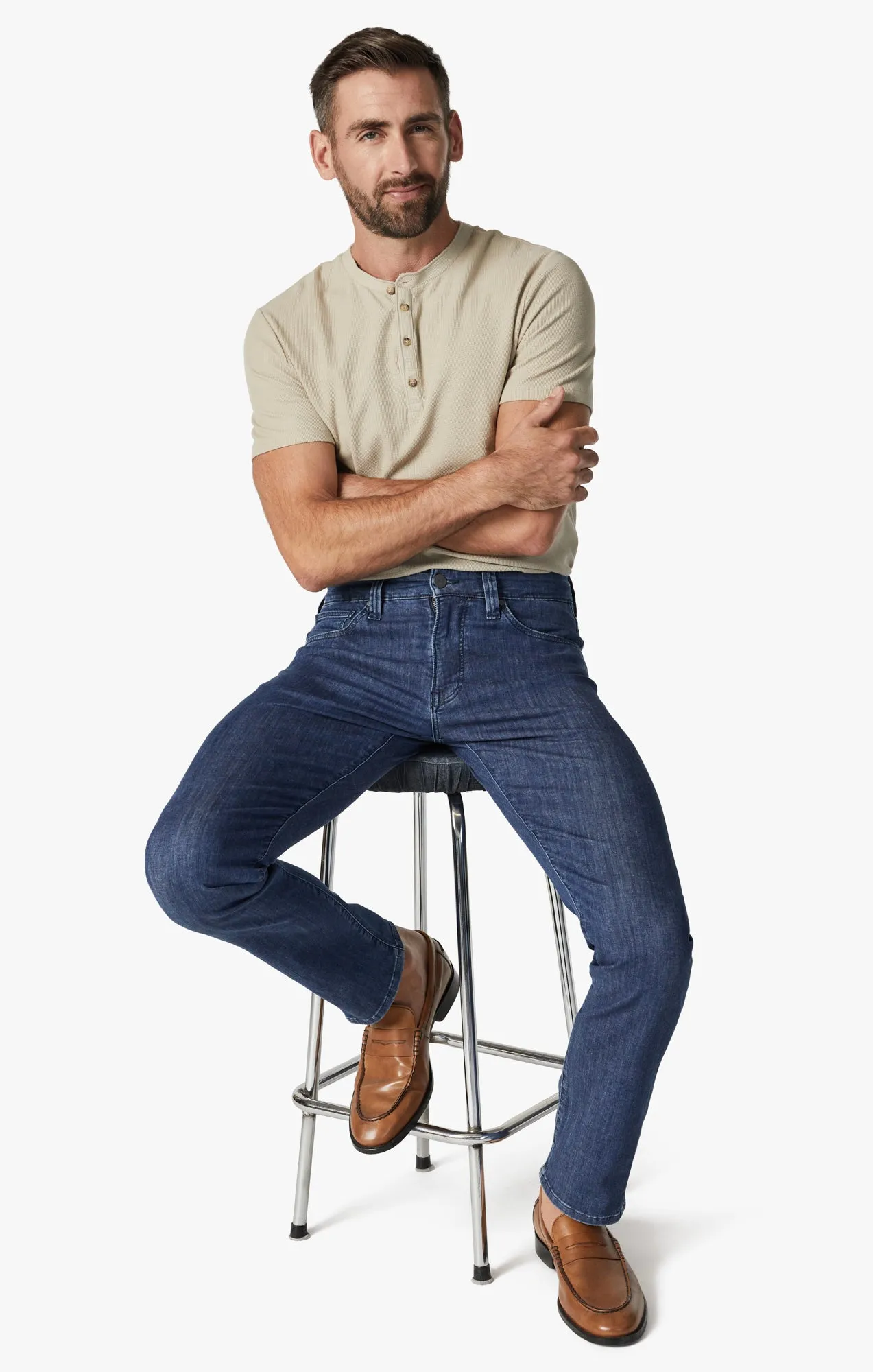 Charisma Relaxed Straight Leg Jeans In Mid Kona