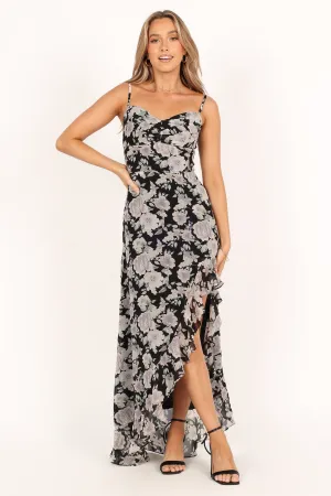 Charmaine Maxi Dress - Black Floral