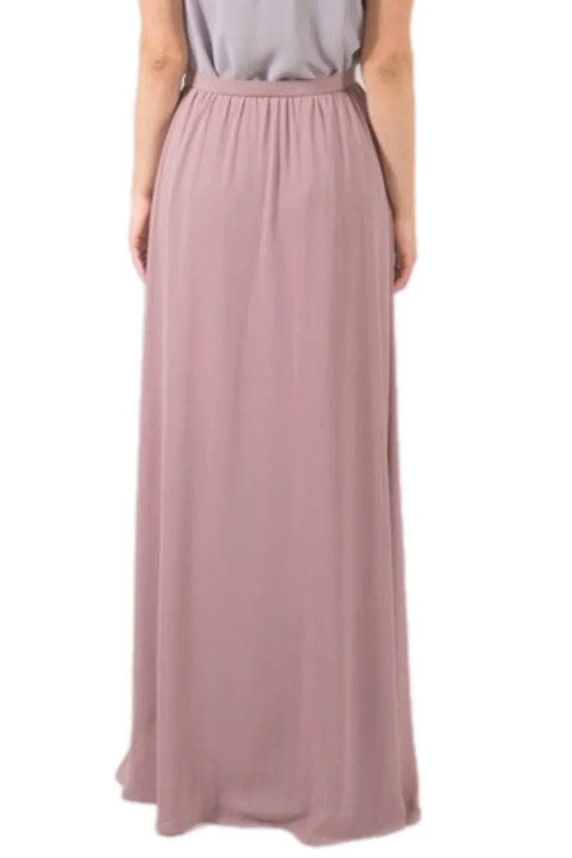 Chiffon Maxi Skirt Style 4400 in Black or Mauve