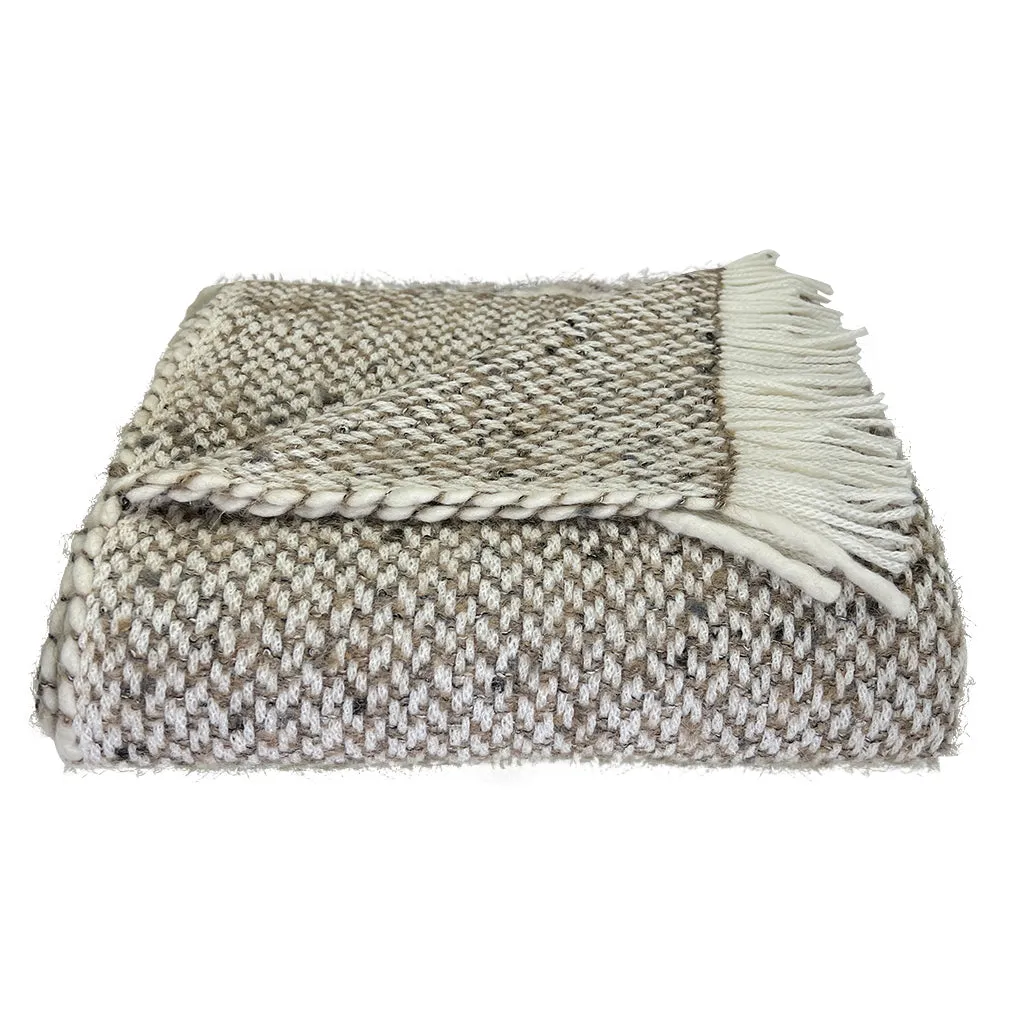 Chunky Camel Weave Alpaca Throw