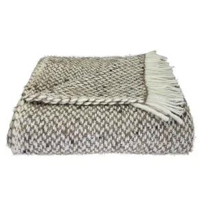 Chunky Camel Weave Alpaca Throw