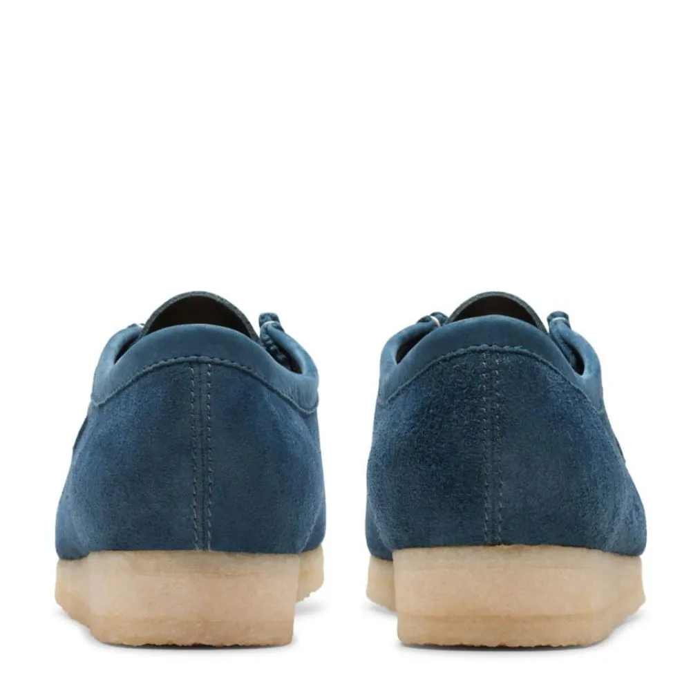 Clarks Men's Wallabee in Navy/Teal Suede