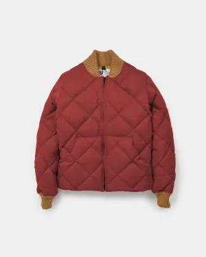 Diagonal Quilt Sweater - Red (Final Sale)