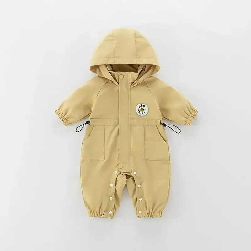 Double-Layered Outdoor Hooded Romper