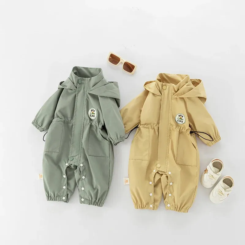 Double-Layered Outdoor Hooded Romper