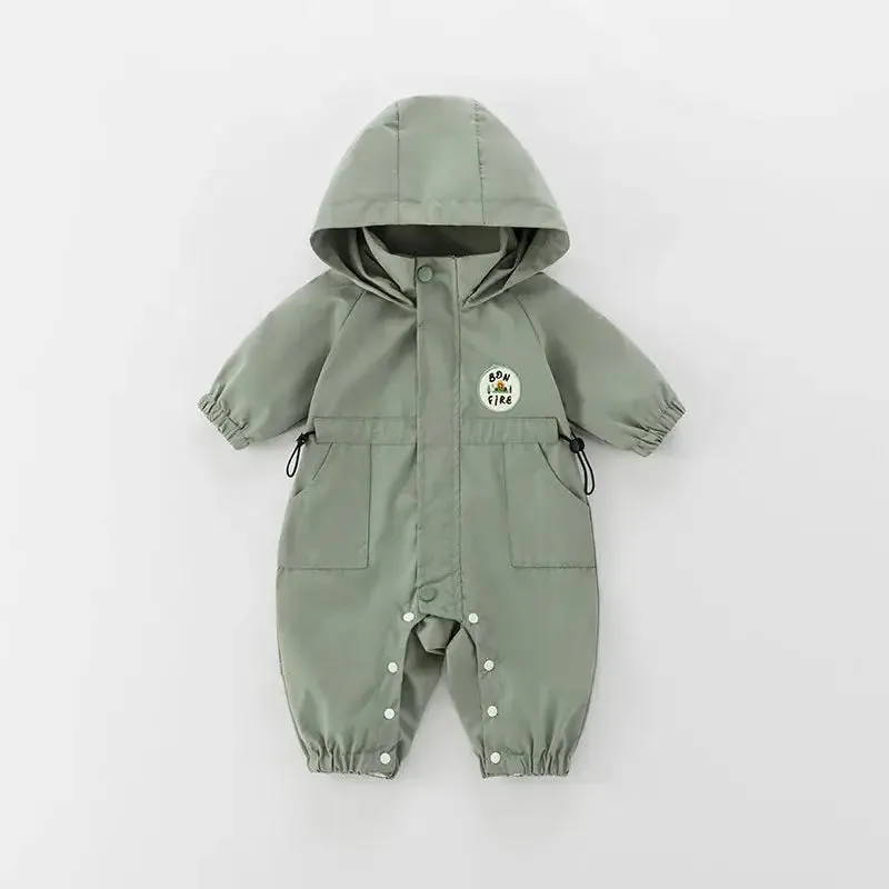 Double-Layered Outdoor Hooded Romper