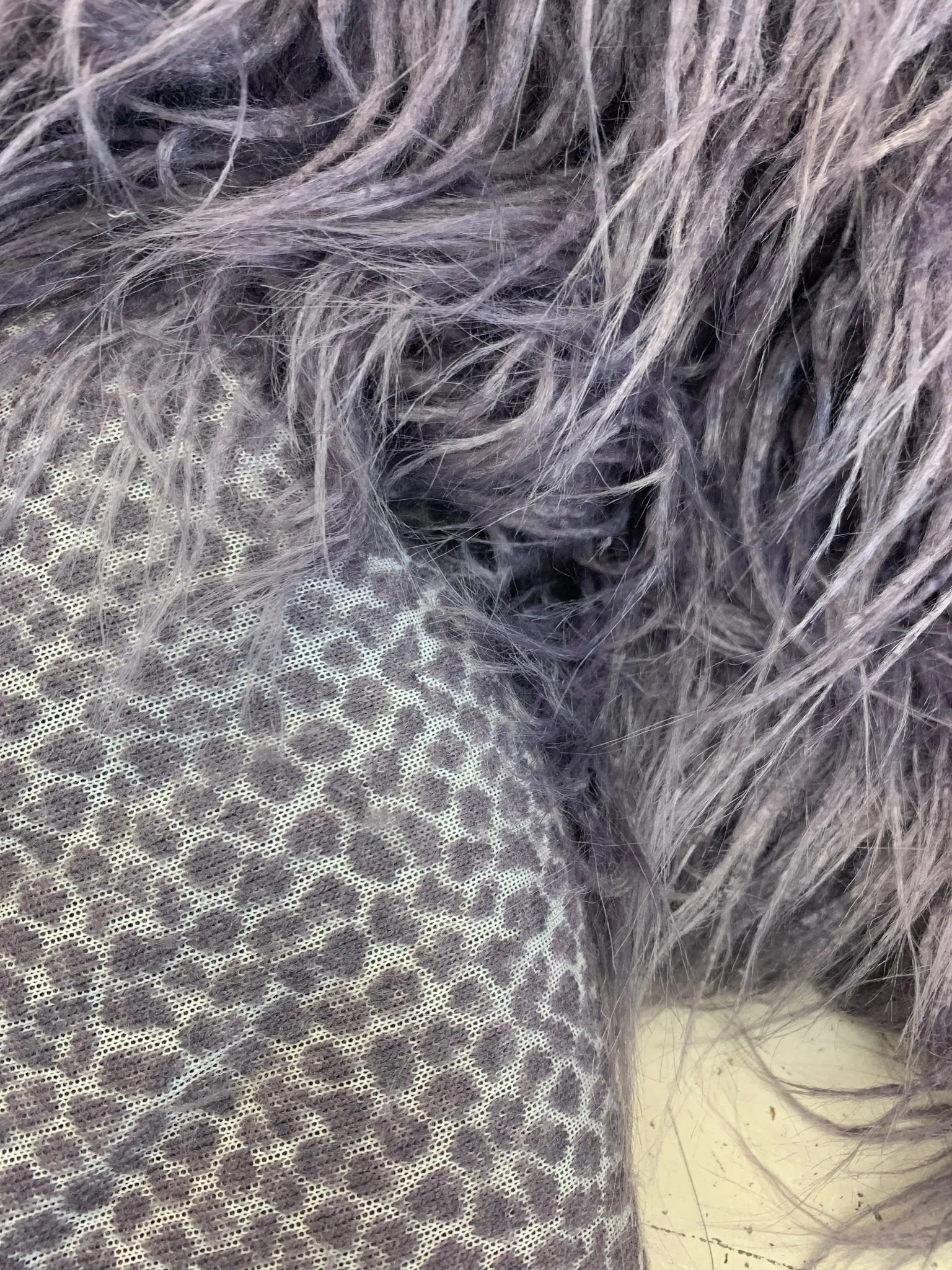 Eggplant Yeti Mongolian Long Pile Faux Fur Fabric By The Yard / Faux Fur Material