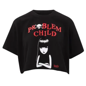 Emily The Strange Problem Child Cropped T-Shirt