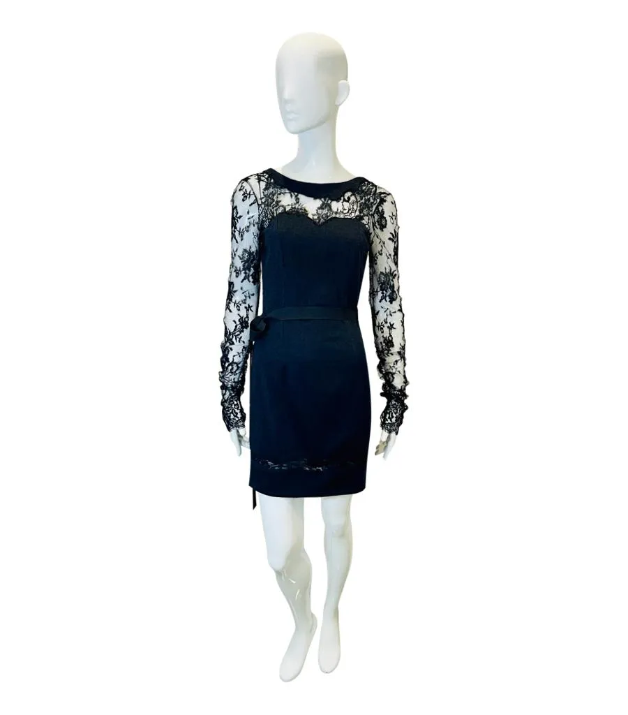 Ermanno Scervino Cashmere & Silk Lace Detailed Dress. Size 42IT