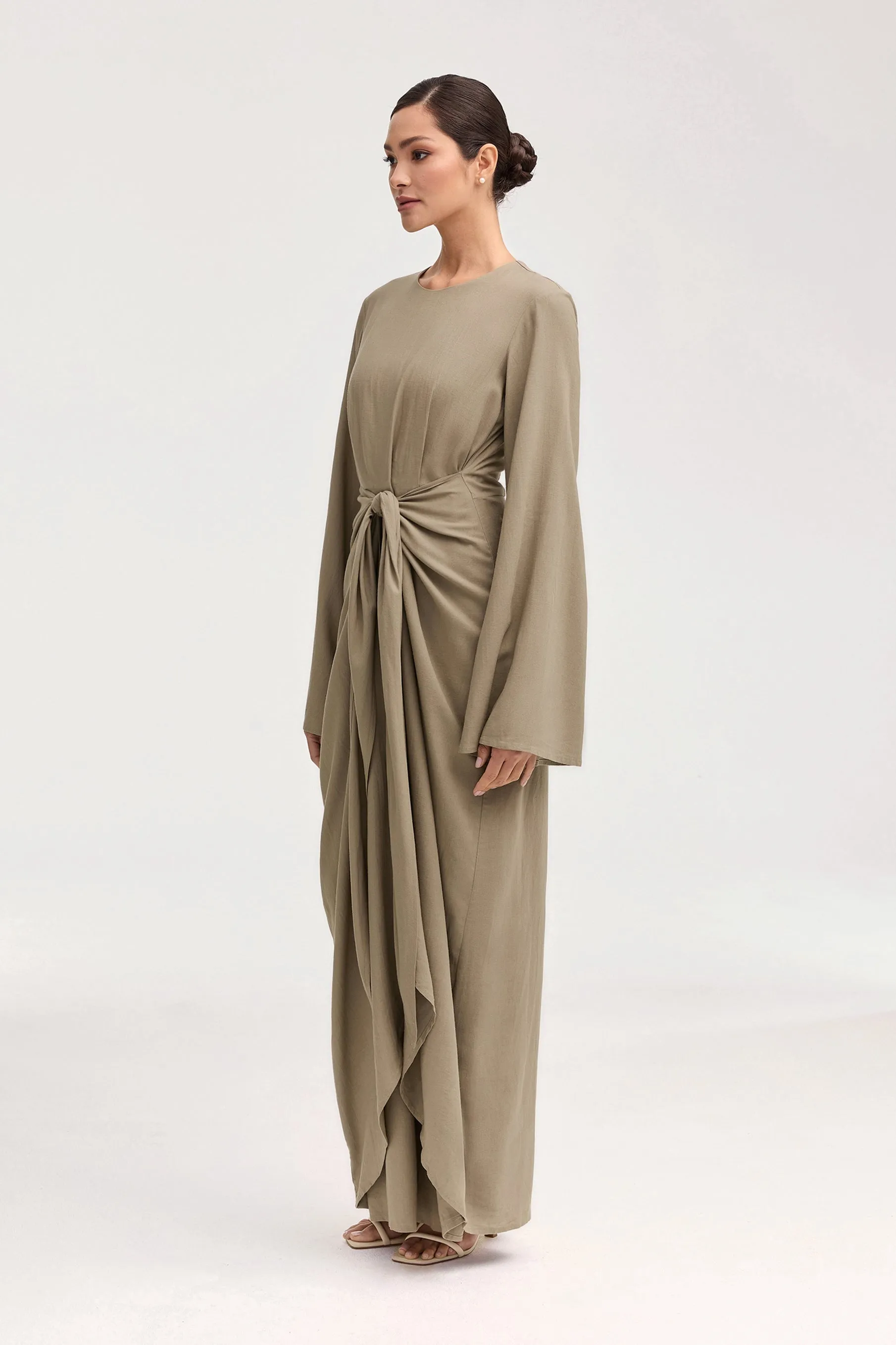 Hanadi Wrap Maxi Dress - Desert Sage