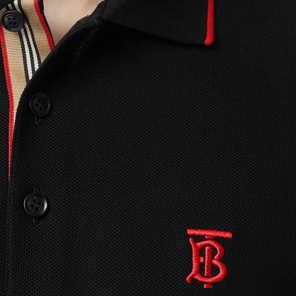 Icon Stripe Placket Piqué Polo Shirt