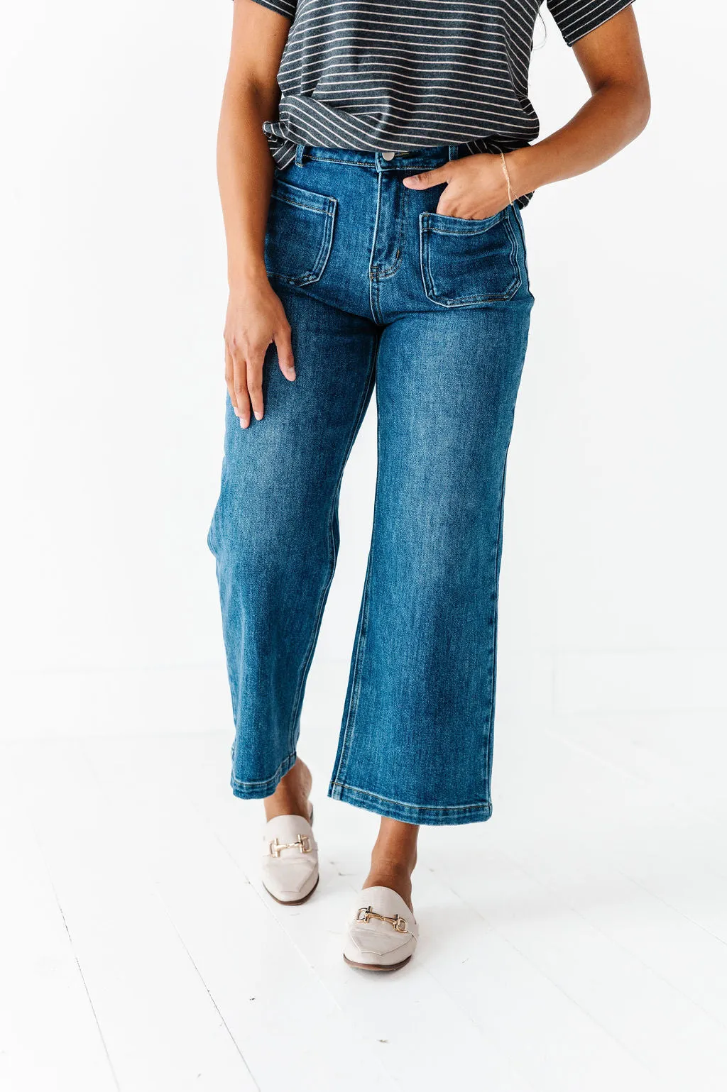 Jenny Straight Leg Jeans in Denim