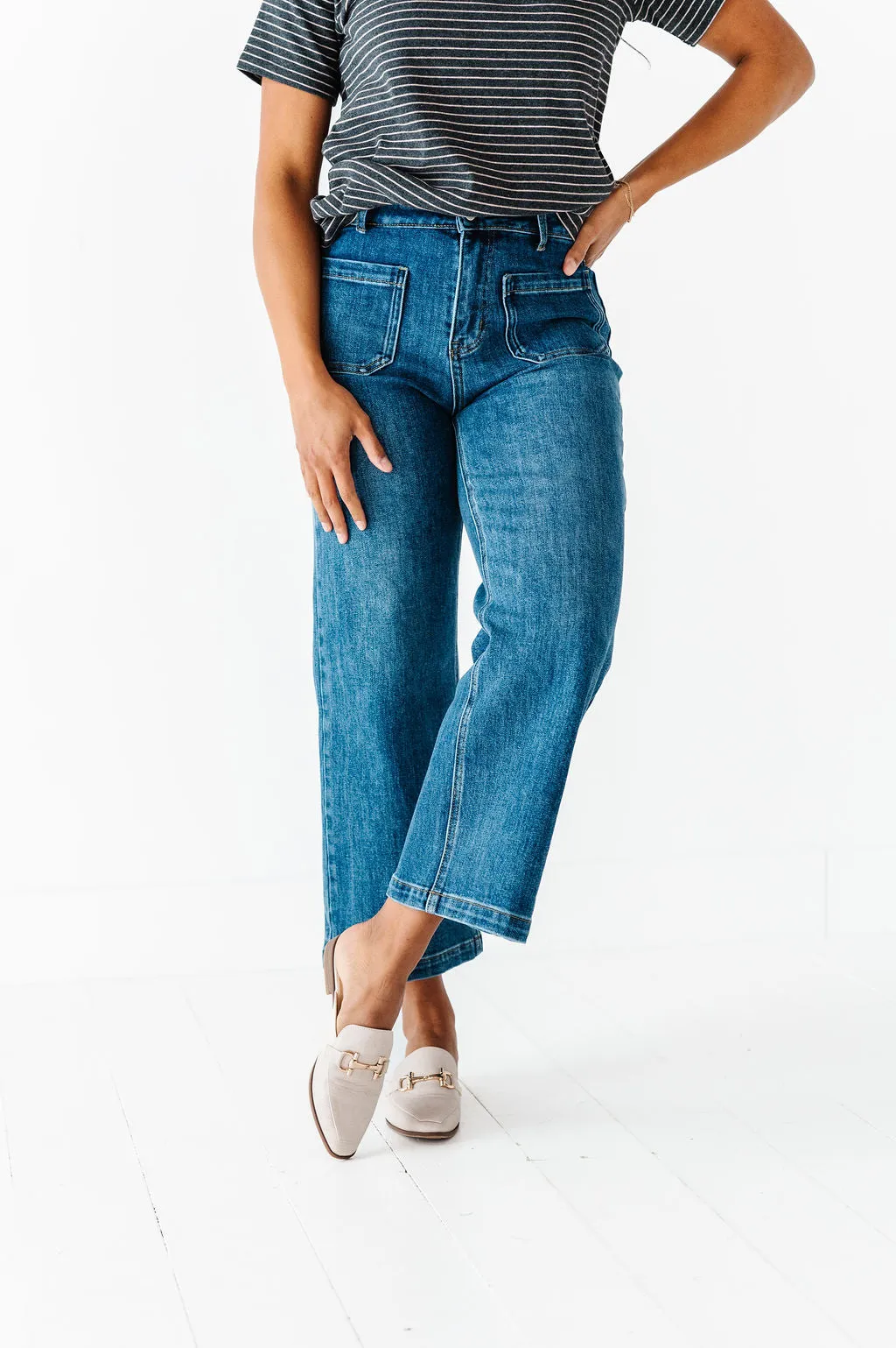 Jenny Straight Leg Jeans in Denim