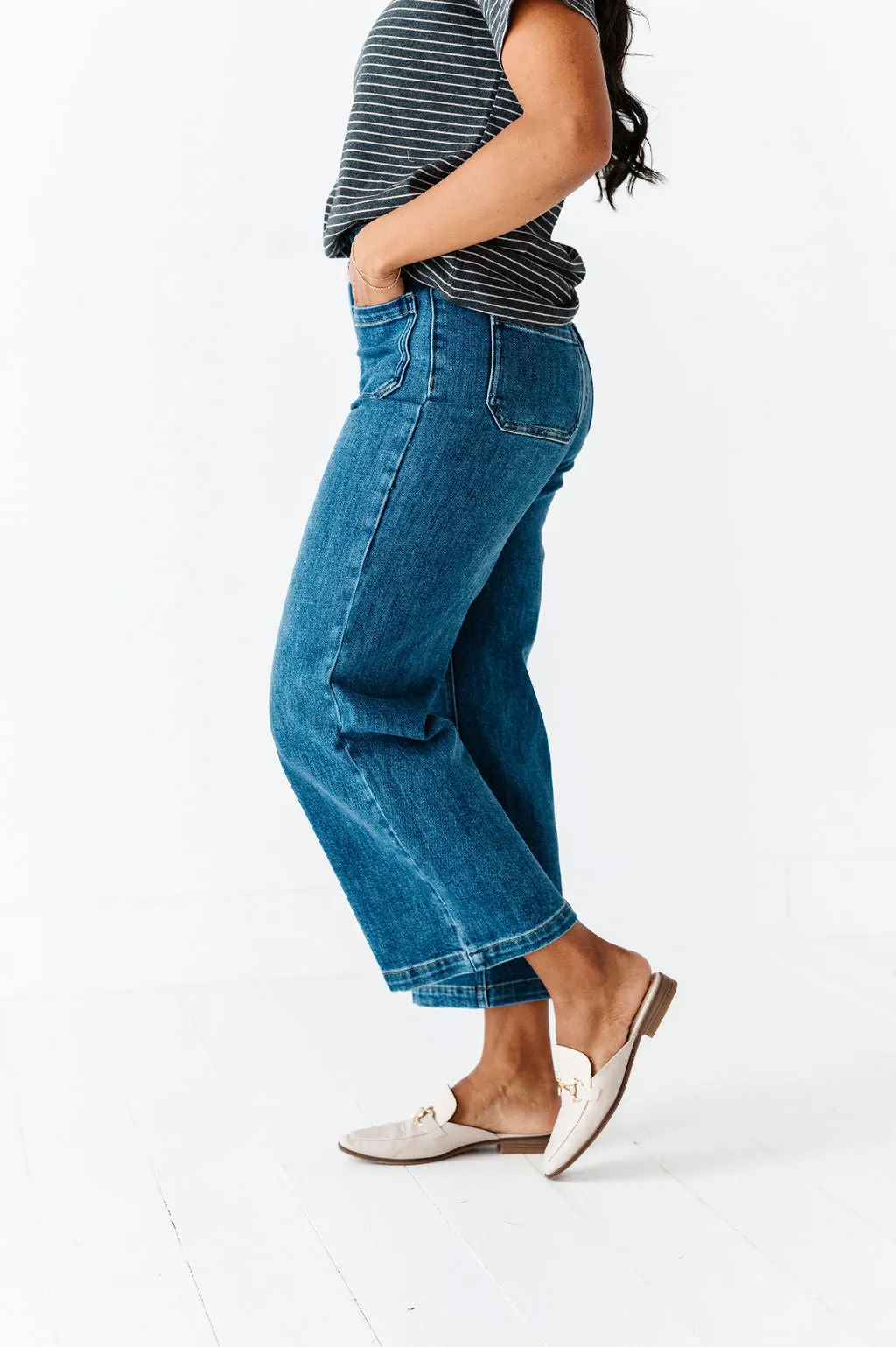 Jenny Straight Leg Jeans in Denim