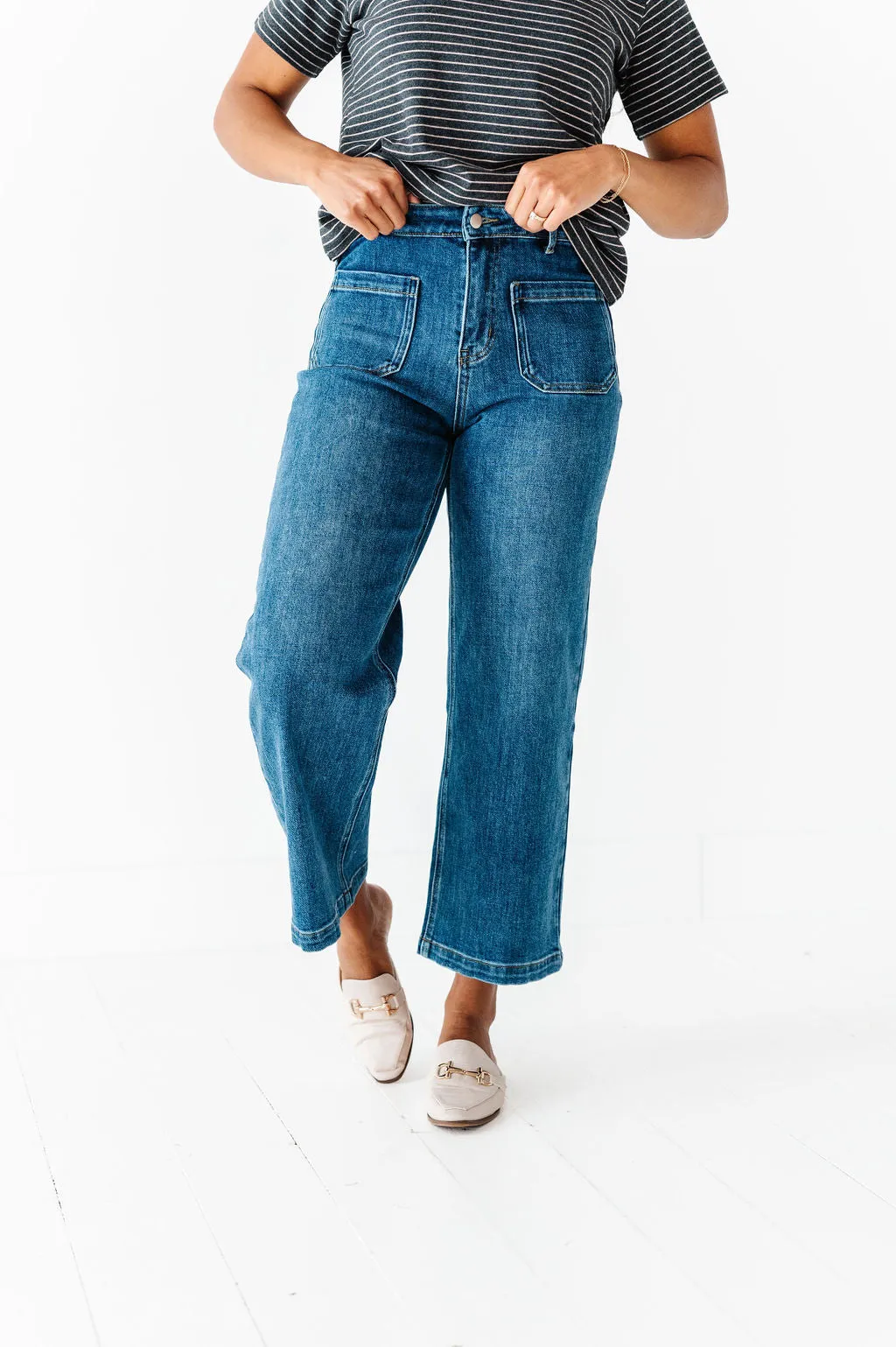 Jenny Straight Leg Jeans in Denim