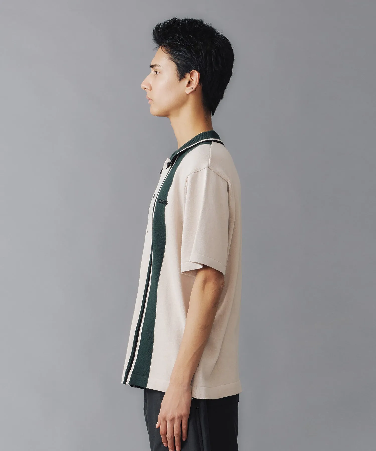 LINE KNIT S/S SHIRT