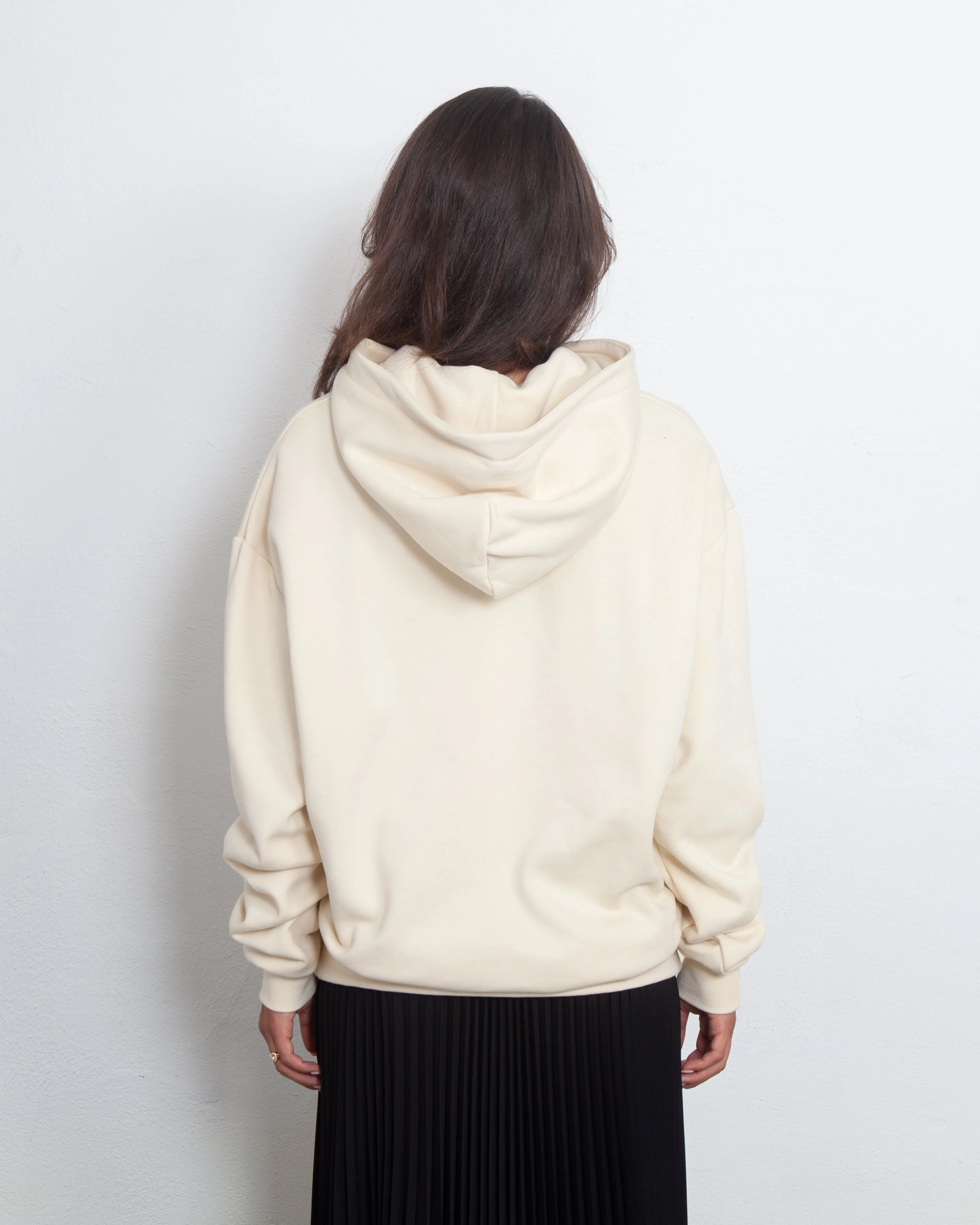 Maha Oversized Logo Hoodie Beige