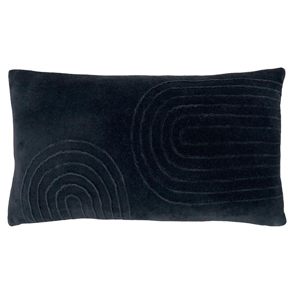 Mangata Soft Velvet Cushion Black