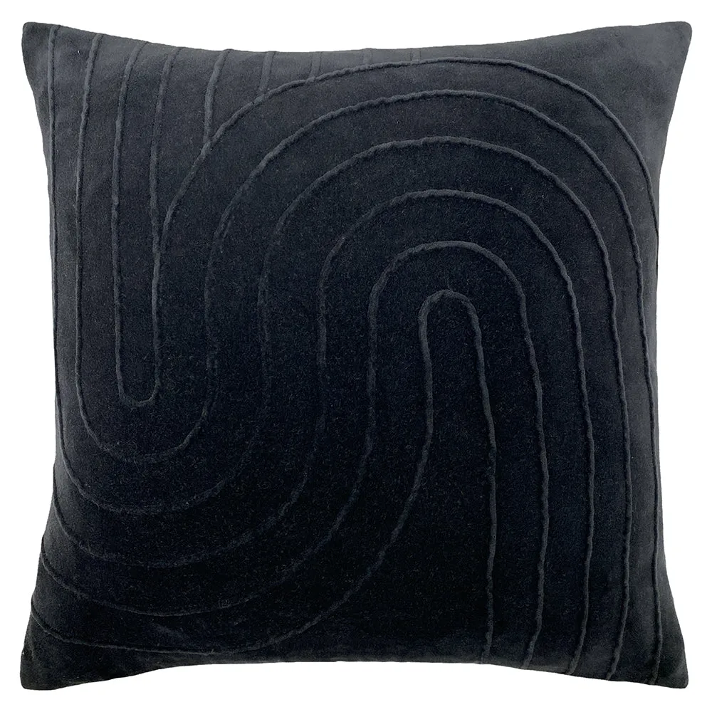 Mangata Soft Velvet Cushion Black