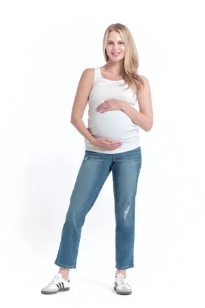 Maternity Re:Denim Straight with Bellyband in Nola