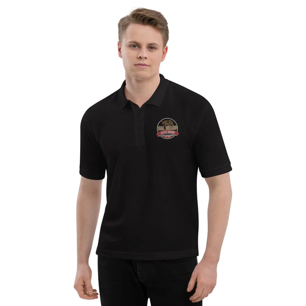 Men's California State Guard Logo Polo - Black