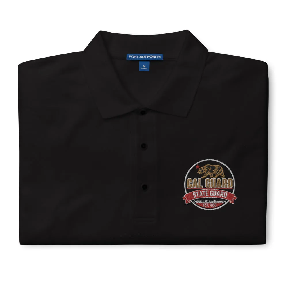 Men's California State Guard Logo Polo - Black