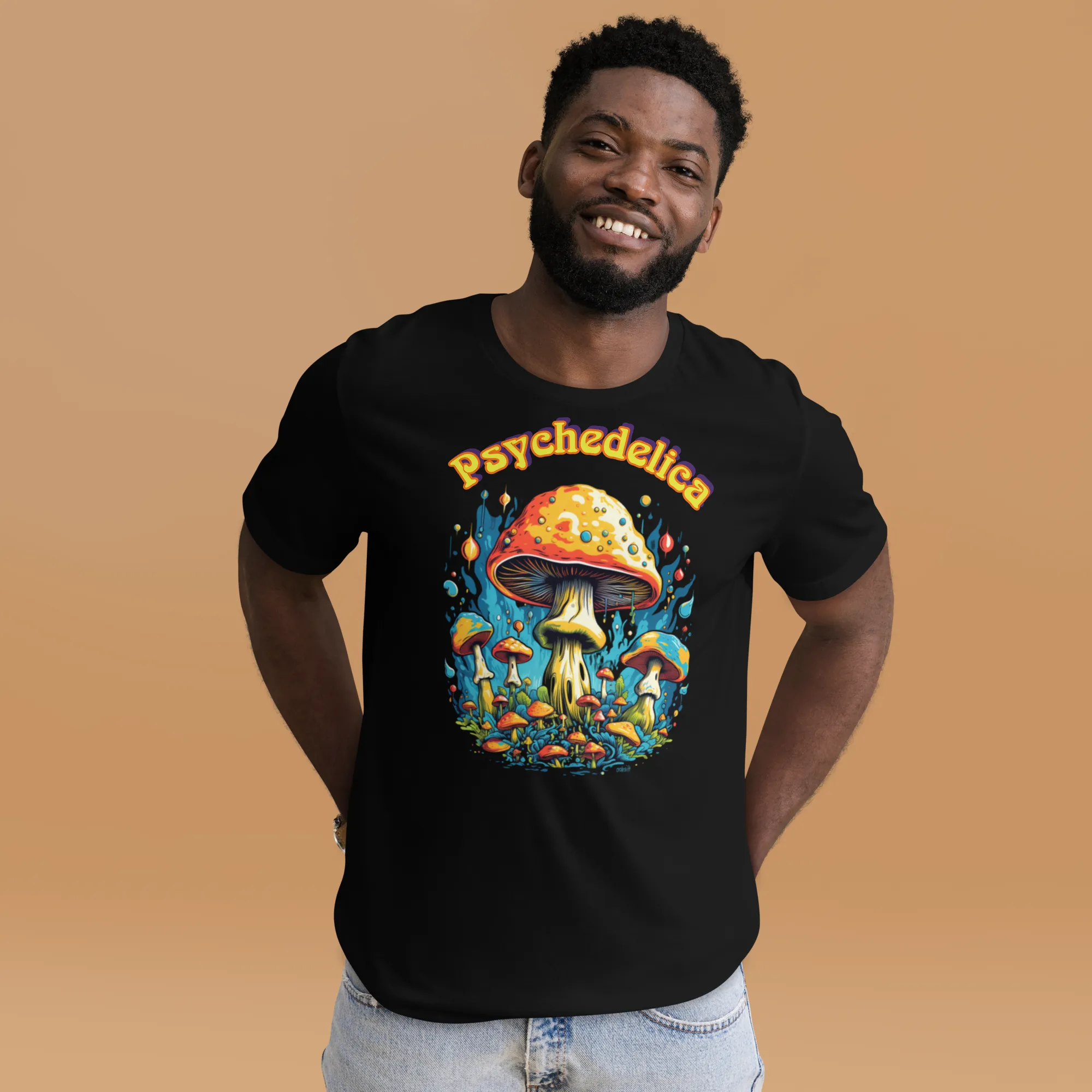 Men's Magic Mushrooms Psychedelic Graphic T-Shirt