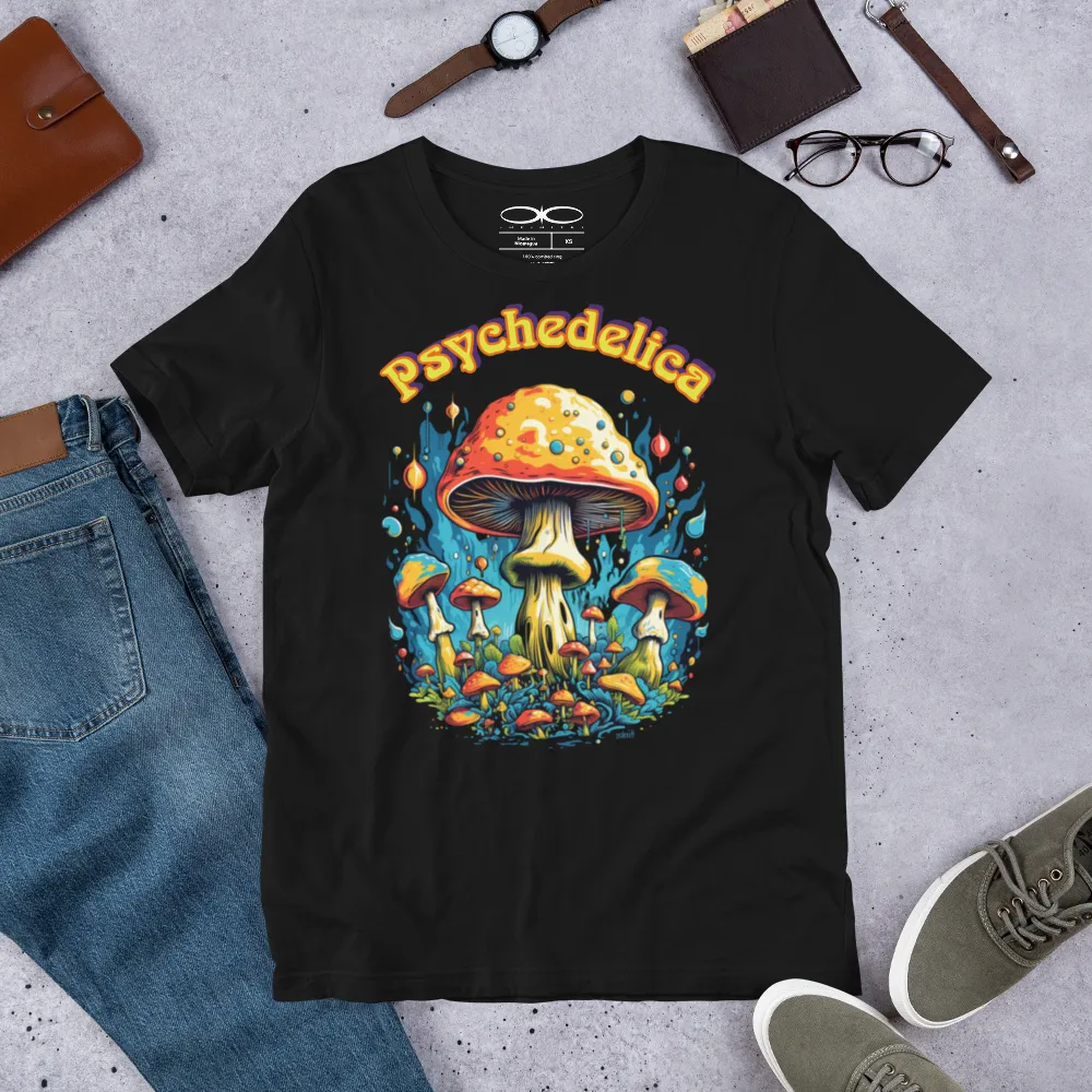 Men's Magic Mushrooms Psychedelic Graphic T-Shirt