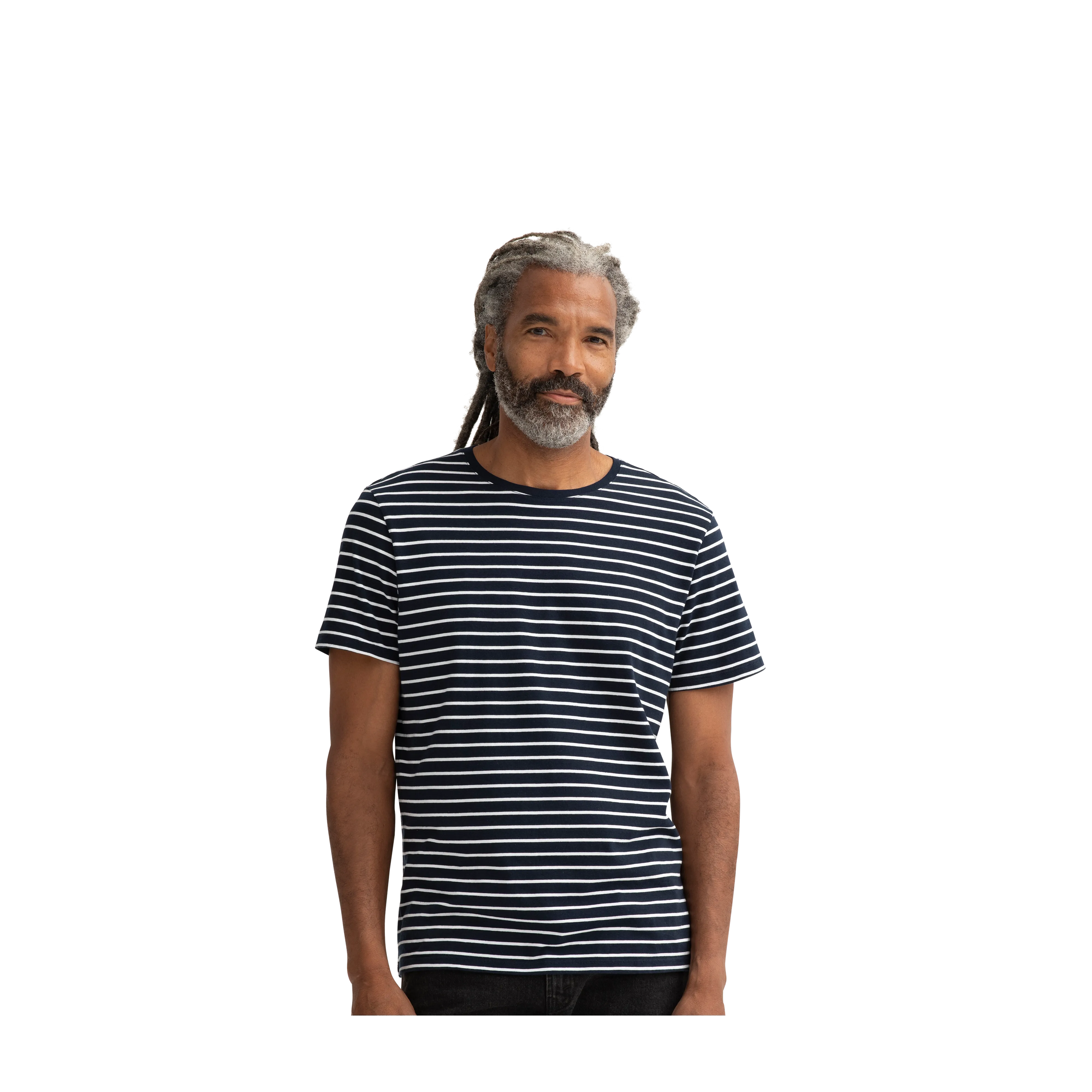 Men's Pima Cotton Nautical Stripe Crew Neck T-Shirt