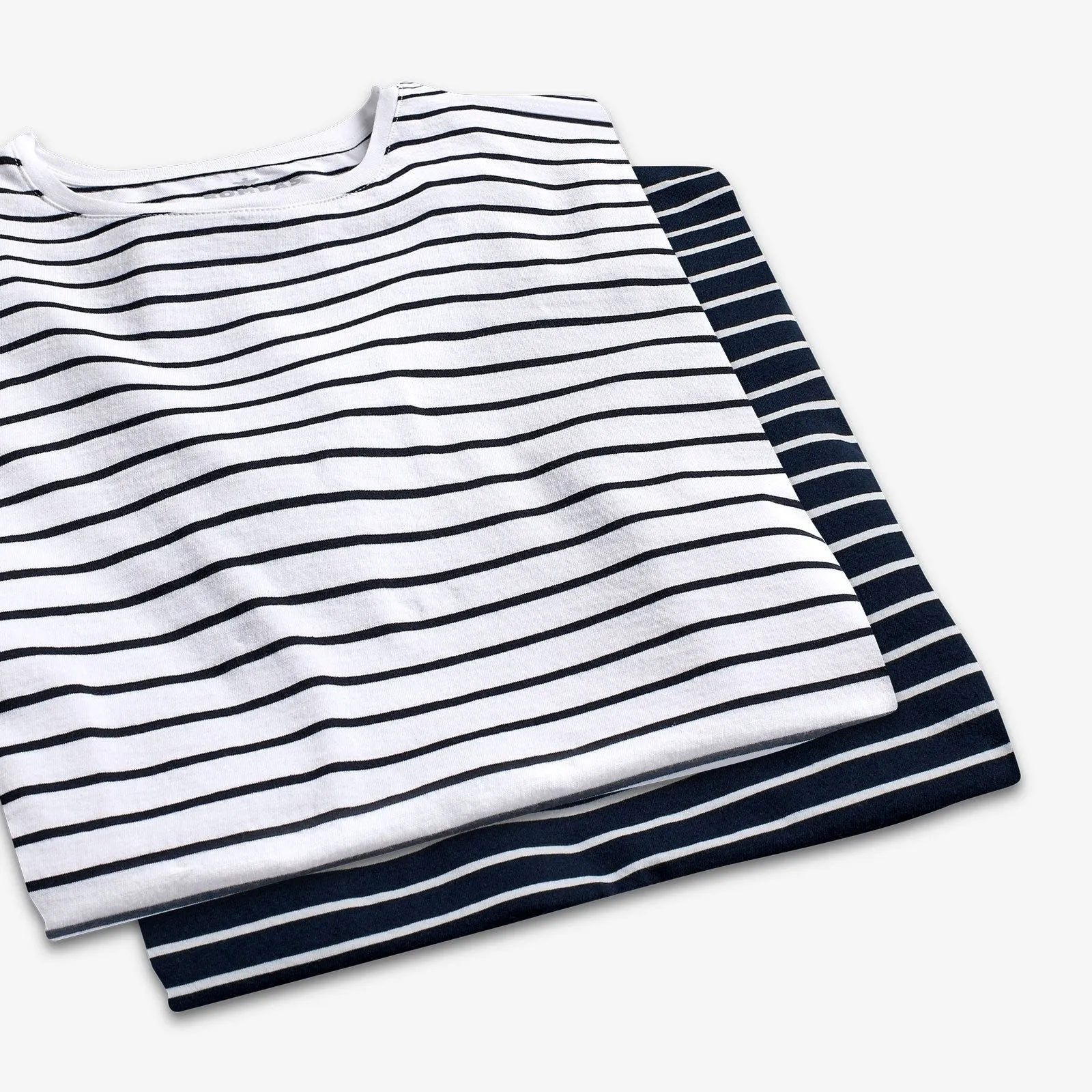 Men's Pima Cotton Nautical Stripe Crew Neck T-Shirt