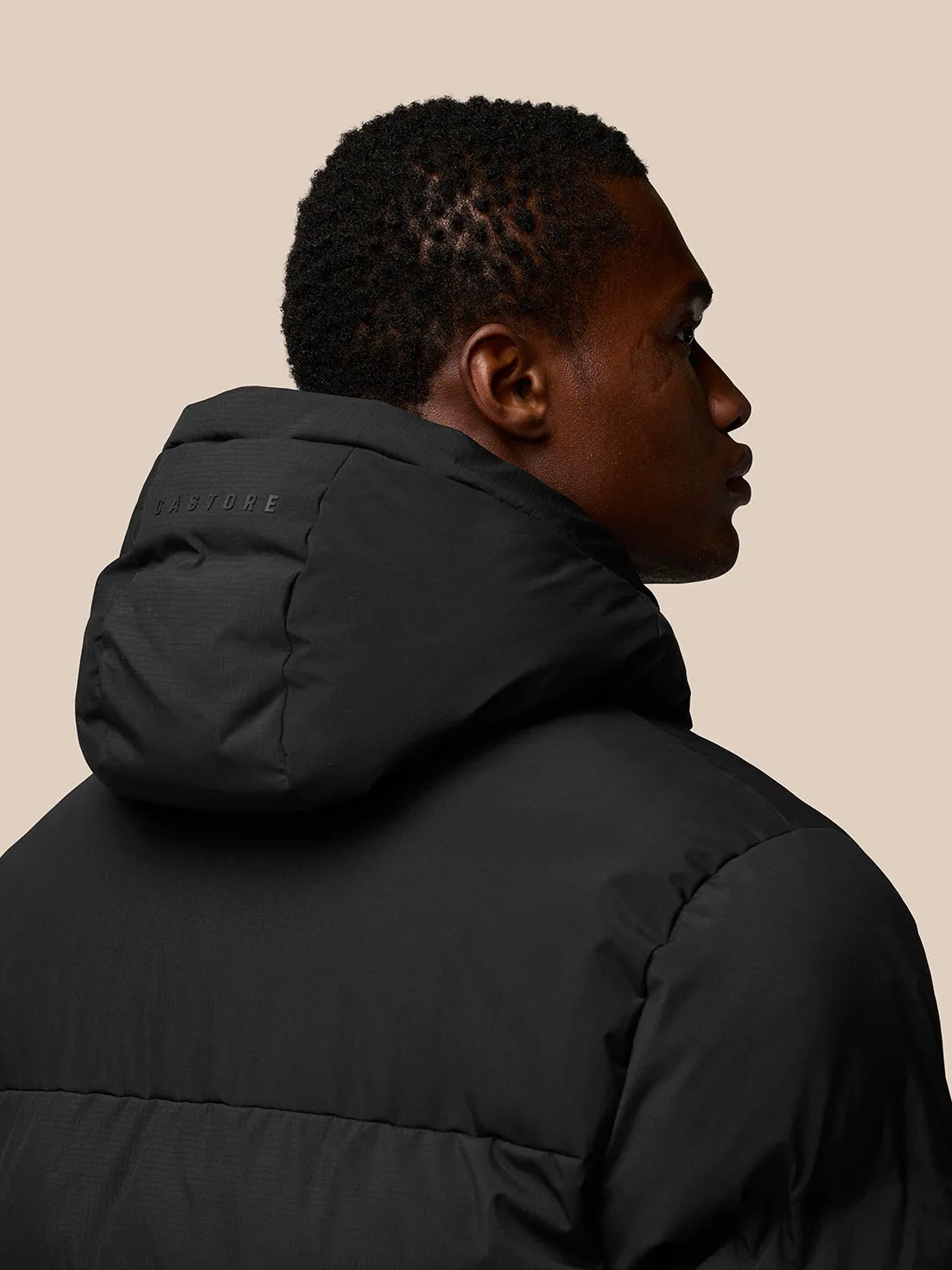 Men's Quilts Long Sleeve Puffer Jacket - Black