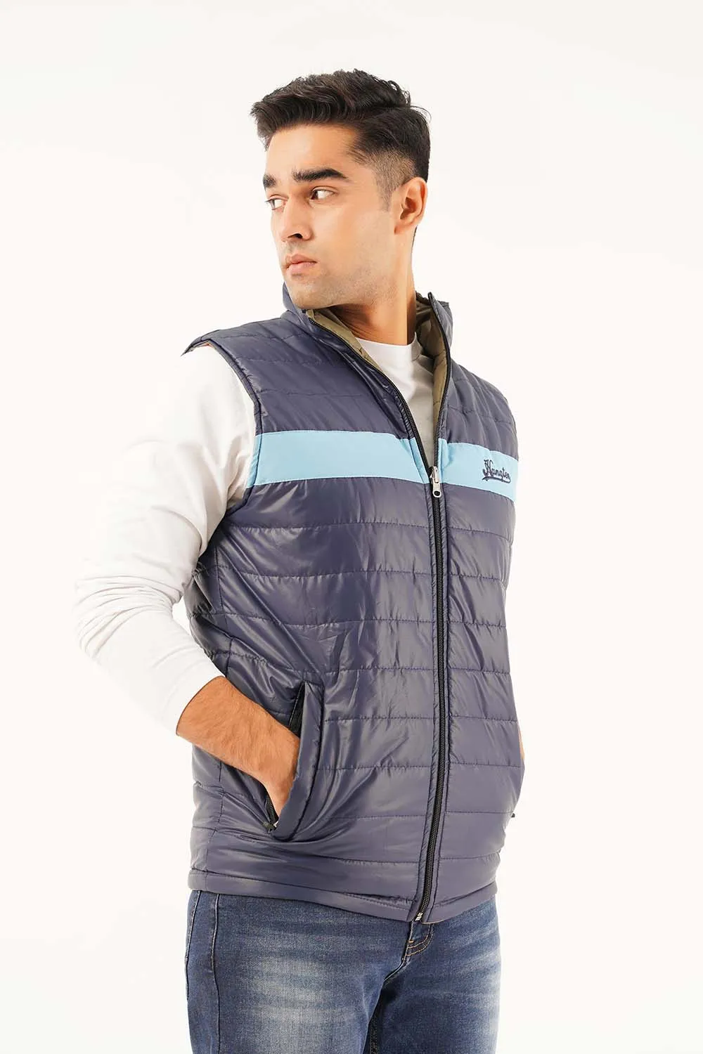 Men's Sleeveless Reversible Puffer Jacket