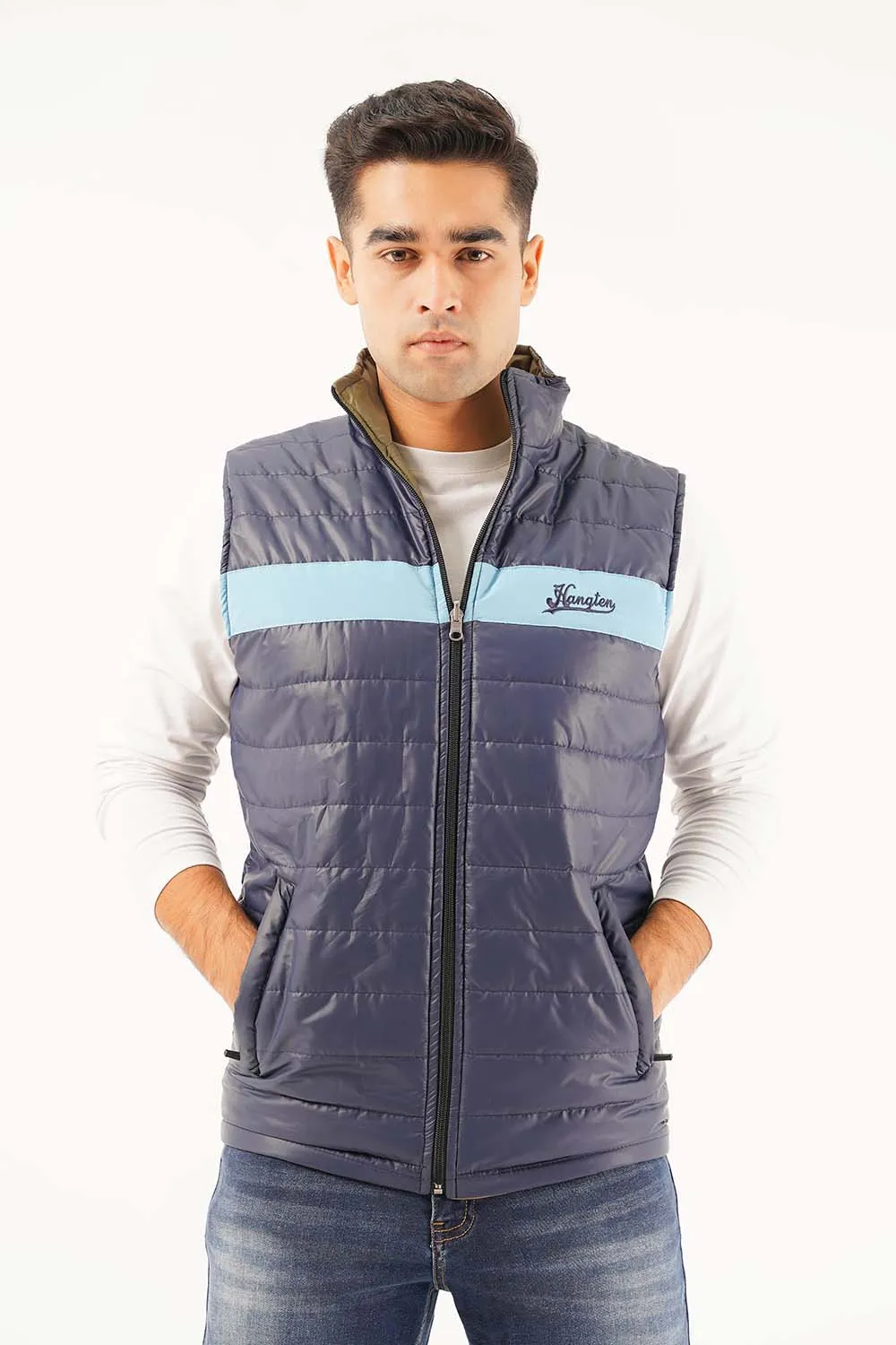 Men's Sleeveless Reversible Puffer Jacket