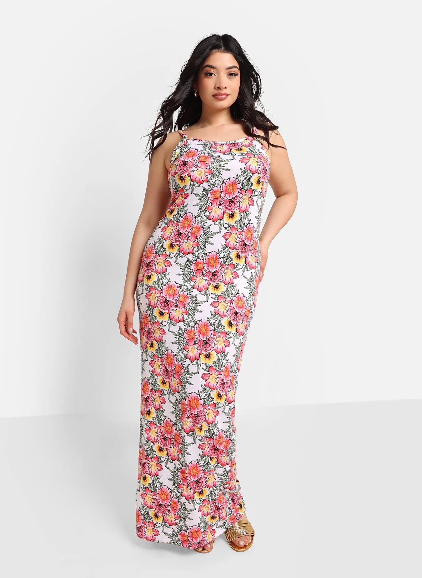 Meryl Floral Maxi Bodycon Dress