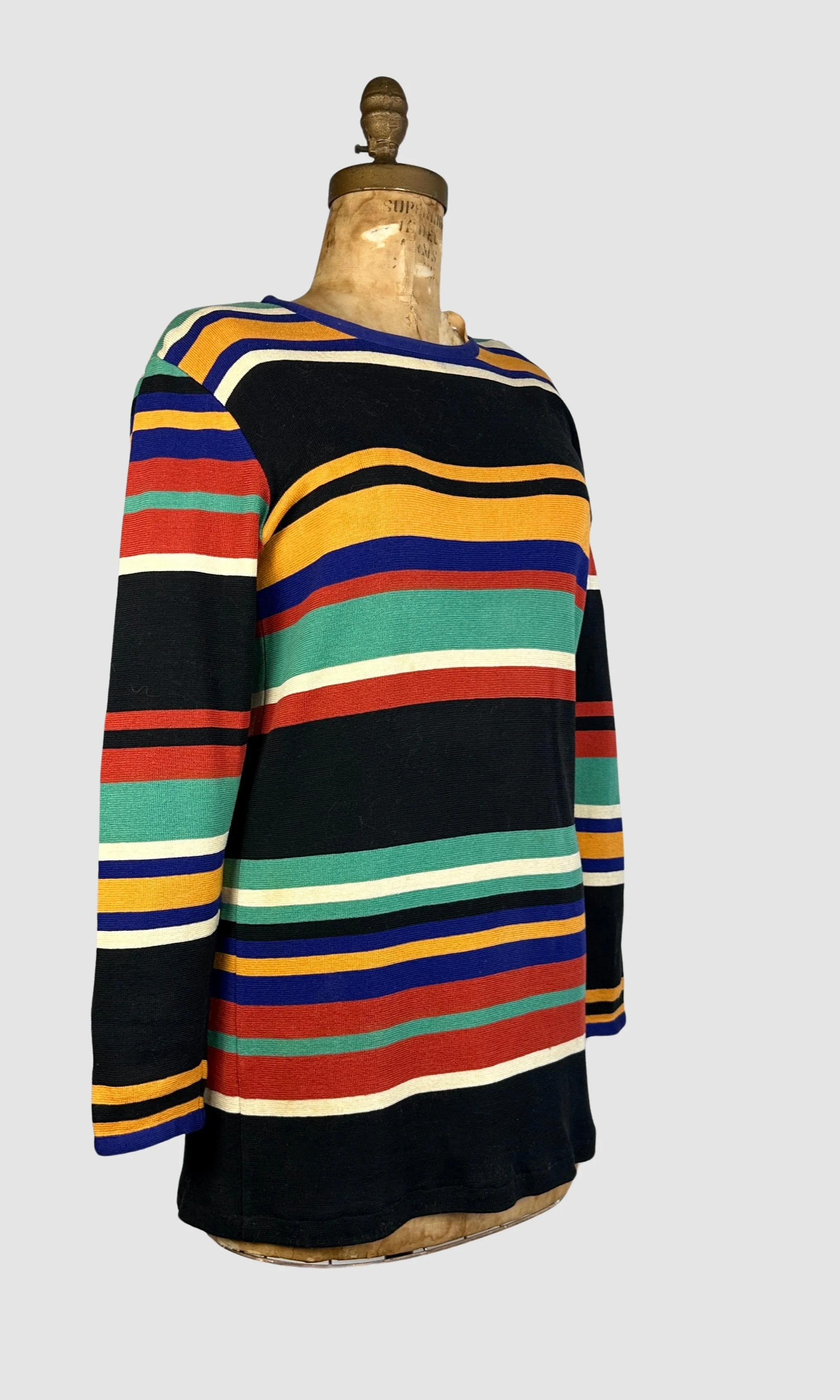 MISSONI For I Magnin 60s Stripe Knit Sweater • Medium Large