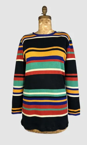 MISSONI For I Magnin 60s Stripe Knit Sweater • Medium Large