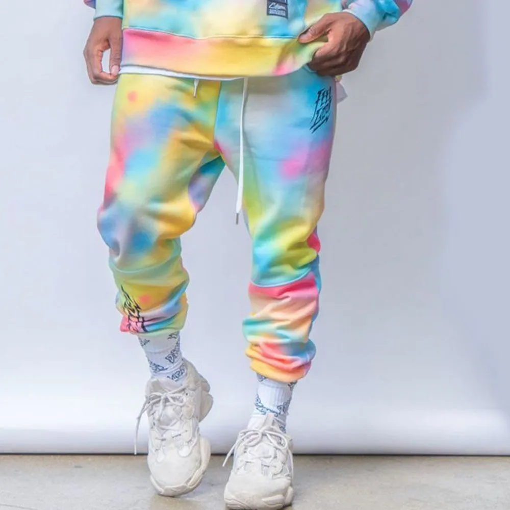 Neon Tie Dye Men's Hoodie & Tracksuit Set