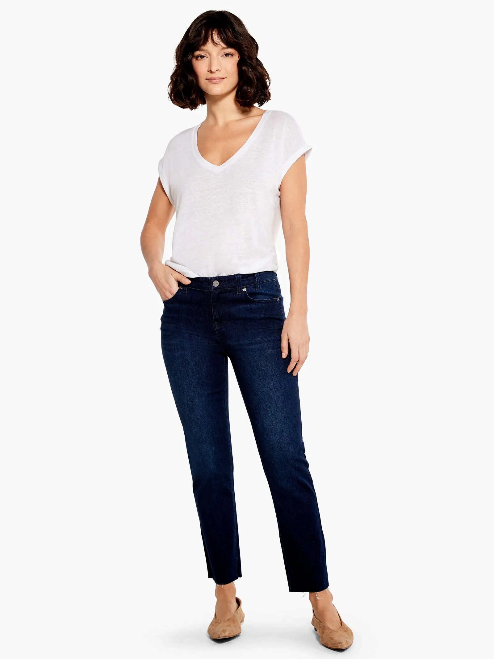 Nic   Zoe 28" Mid Rise Straight Ankle Jeans