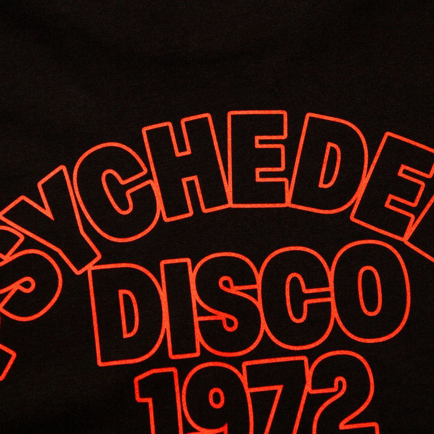 Outline 1972 Psychedelic Disco Back Print - Tshirt - Black