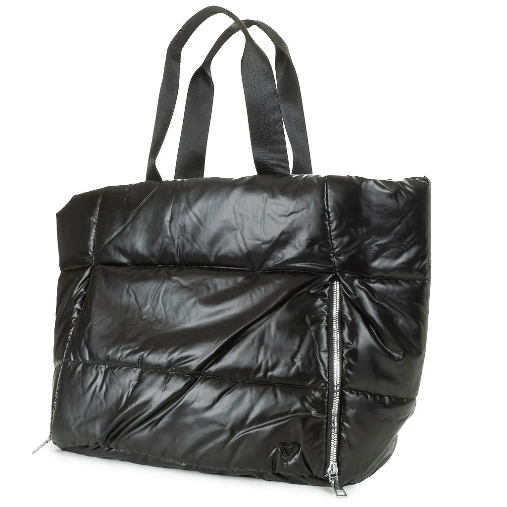 Panorama Puffer Large Tote - Black