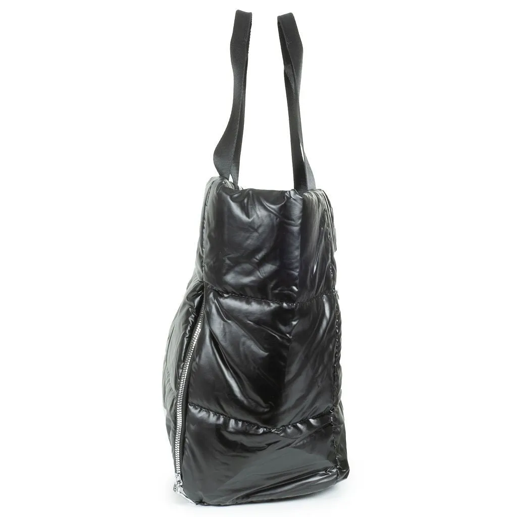 Panorama Puffer Large Tote - Black