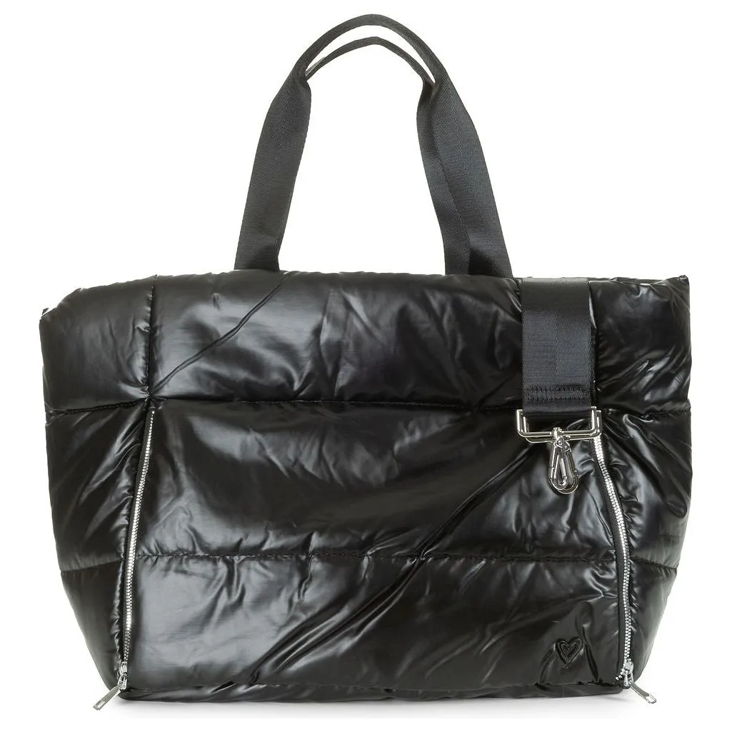 Panorama Puffer Large Tote - Black