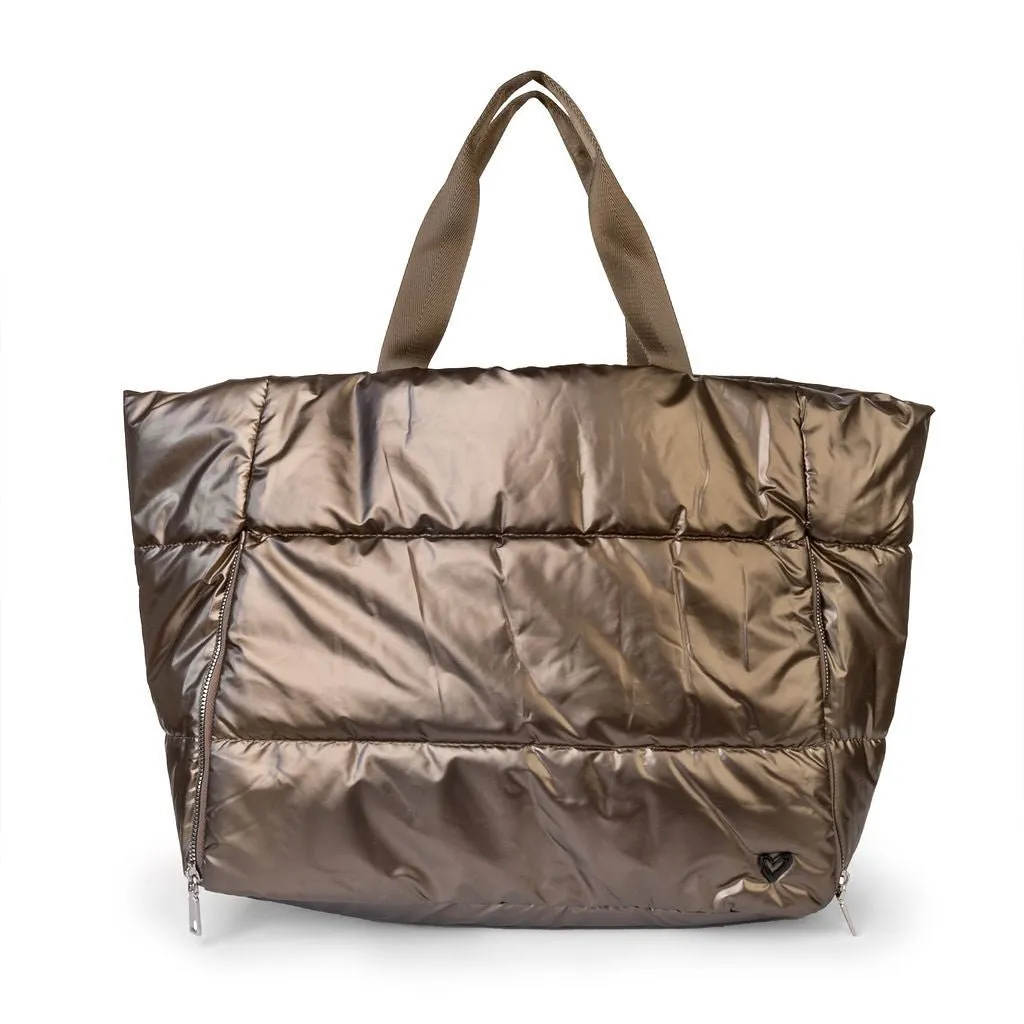 Panorama Puffer Large Tote - Bronze