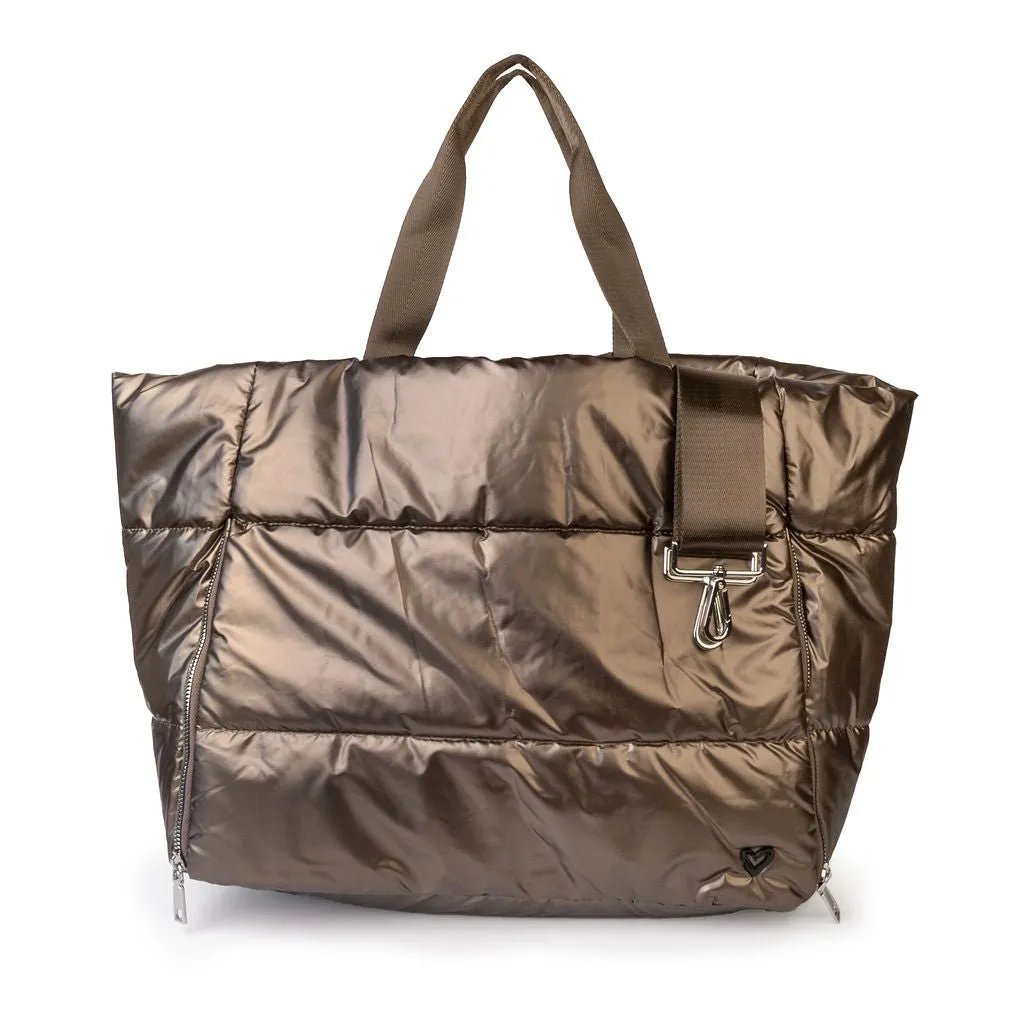 Panorama Puffer Large Tote - Bronze