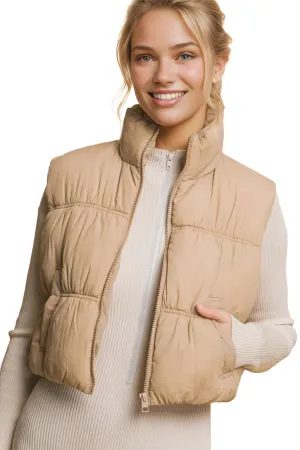 Parachute Crop Puffer Vest