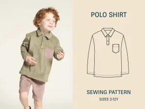 Polo Shirt Sewing Pattern - Kids Sizes 3-12Y