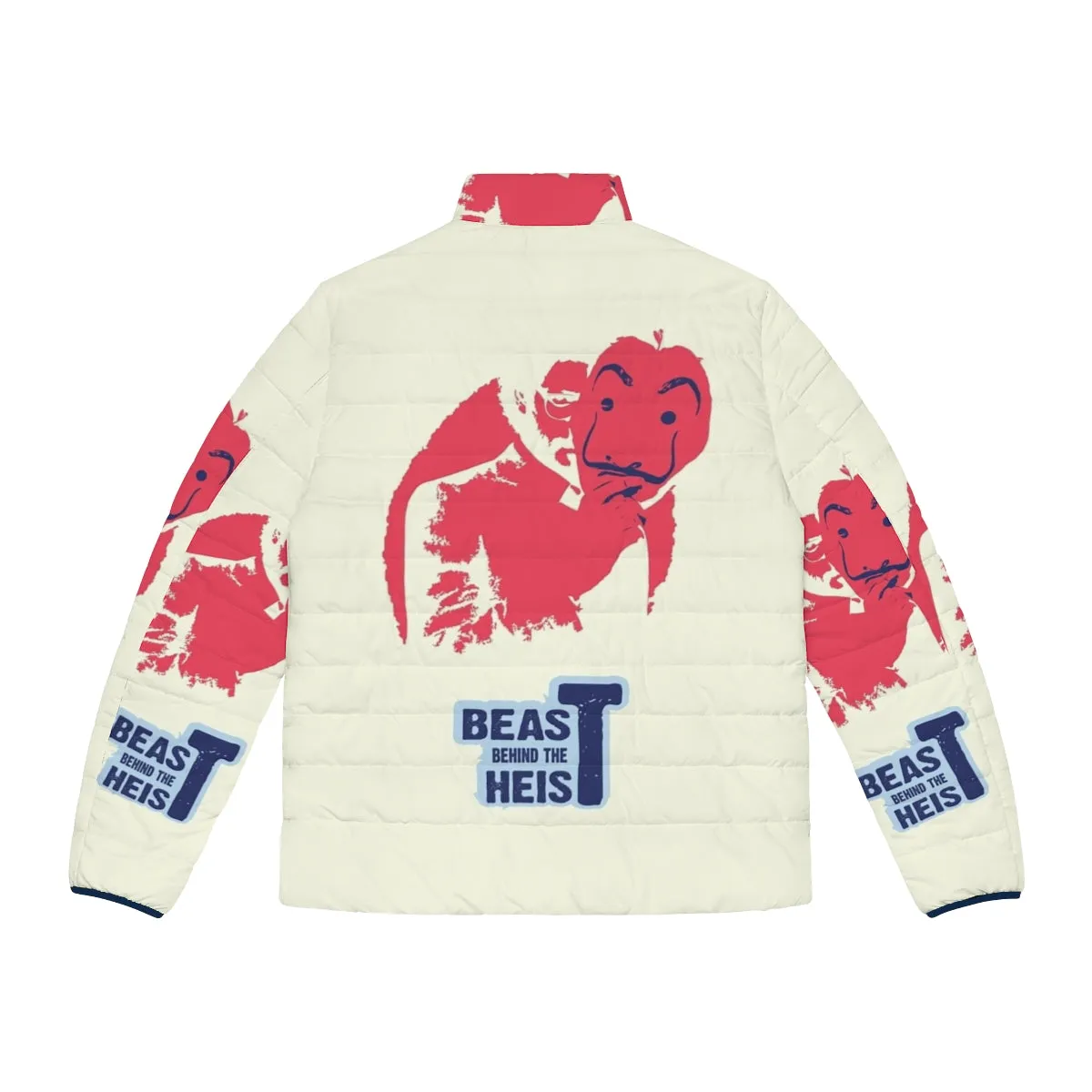 "Beast Inspired Puffer Jacket - Money Heist Netflix Fan Art"