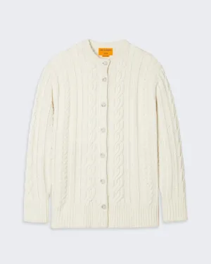 Rossella Cable Cardigan - Cream