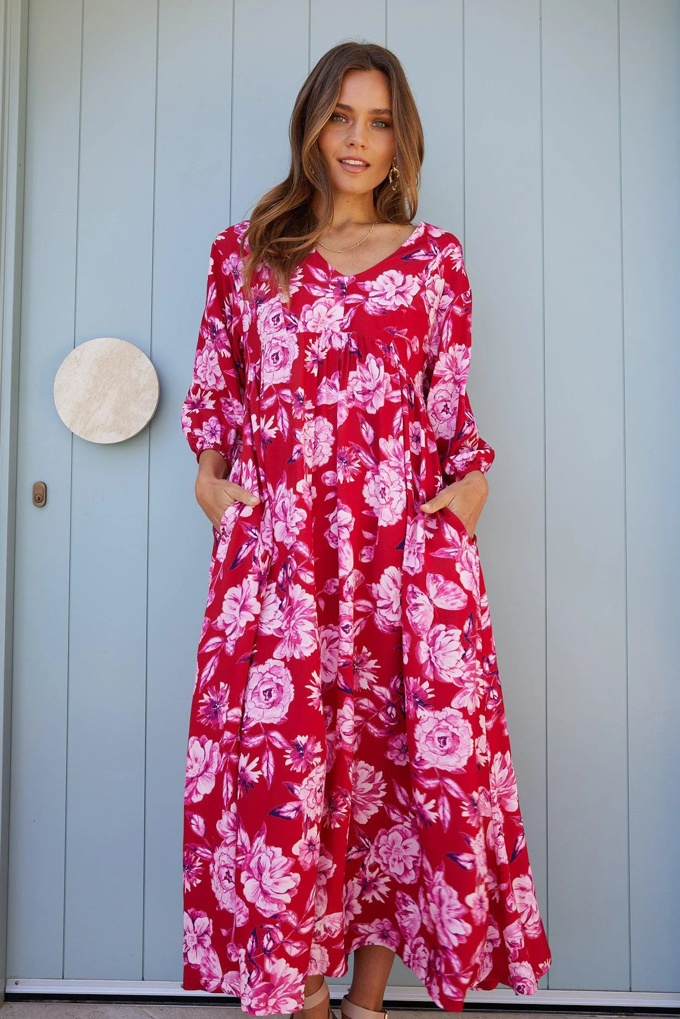 Samarra Dress - Red Floral